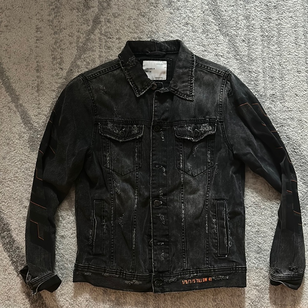 Zara black denim jacket